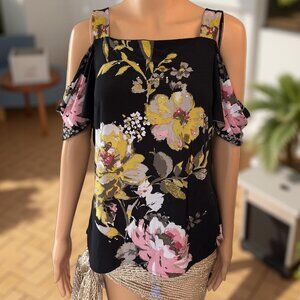 INC Floral Top with Rhinestones Size P/S